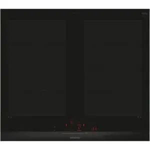 Indukčná varná doska Siemens 60 cm čierna, inštalácia na pracovnú dosku s rámčekom EX675HXC1E