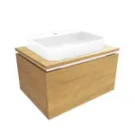 Kúpeľňová skrinka s umývadlom a krycou doskou SAT Feel 60x30x46 cm dub medový mat SATFEEL60DMDU