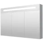 Zrkadlová skriňa 120 cm s LED osvetlením, 3 dvere, zásuvka+vypínač, IP44 GALZS120LED