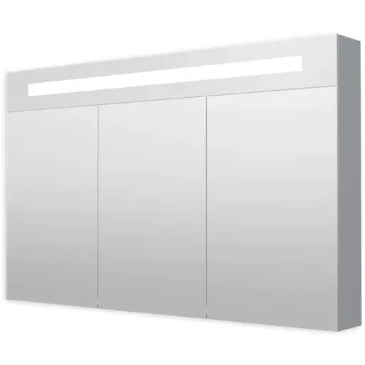 Zrkadlová skriňa 120 cm s LED osvetlením, 3 dvere, zásuvka+vypínač, IP44 GALZS120LED