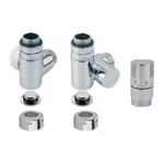 Termostatická sada ISAN uhlová ľavá nerez O39NUCL175