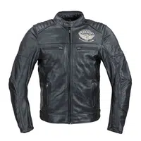 Pánská kožená bunda W-TEC Black Heart Wings Leather Jacket černá L