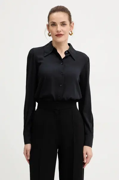 Košile Silvian Heach BEKUY dámská, černá barva, regular, s klasickým límcem, GPA25005CA