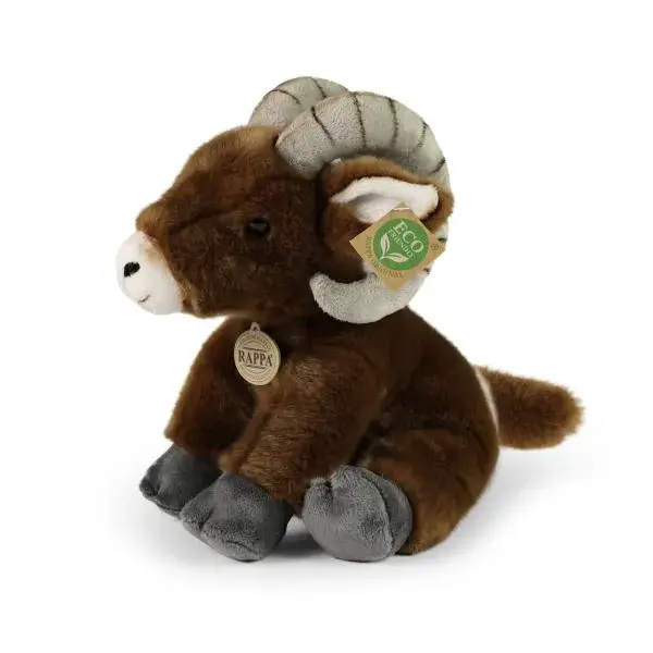 Plyšová ovce tlustorohá sedící 28 cm ECO-FRIENDLY