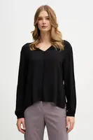 Halenka Sisley dámská, černá barva, hladká, 5IDTLQ09H