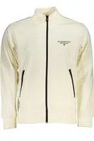 US GRAND POLO MEN'S WHITE ZIP SWEATSHIRT