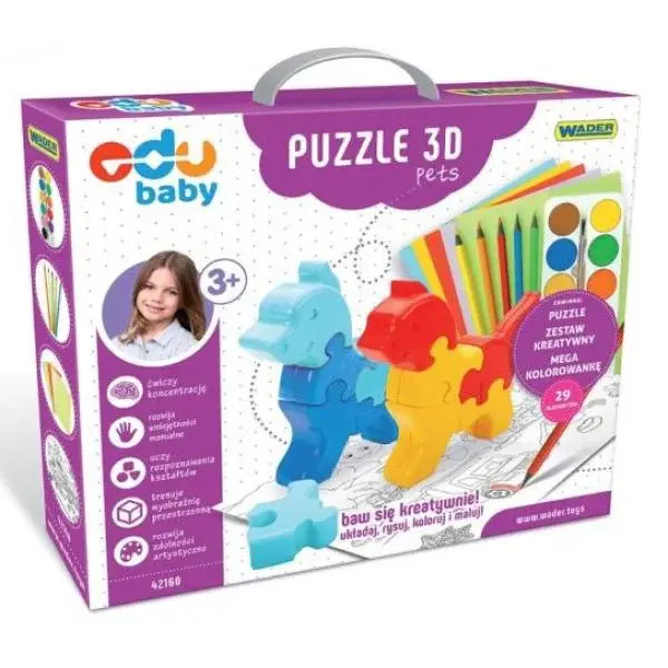 Wader Puzzle 3D domácí zvířata