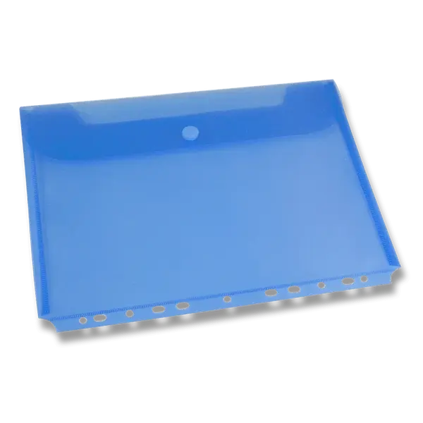 Spisovka závěsná FolderMate Clear, A4, boční chlopeň - modrá