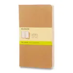 Sešity Moleskine Cahier L, čistý, 3 ks, karton