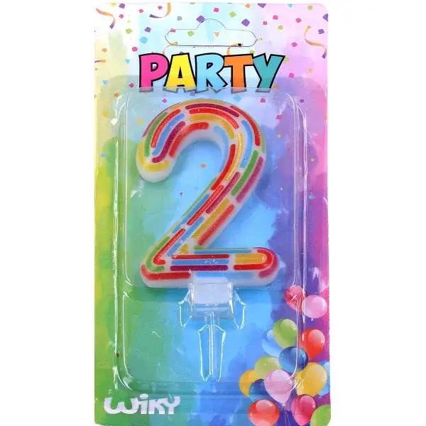 Párty svíčka číslo 2 Čárky