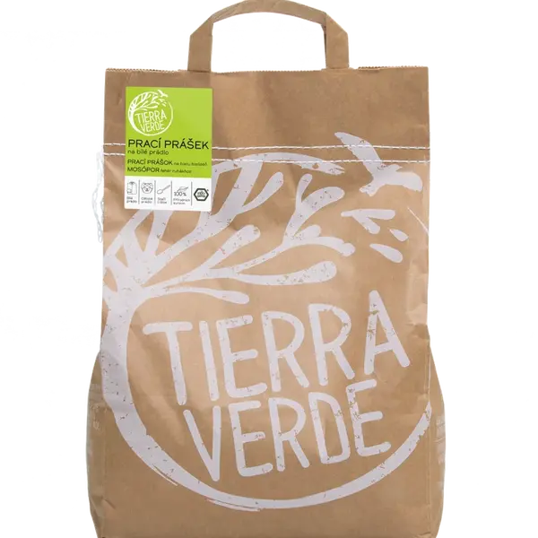 TIERRA VERDE Prací prášek z mýdlových ořechů na bílé prádlo 5 kg