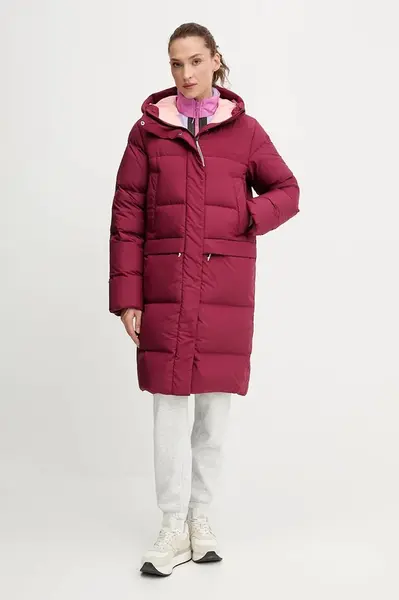 Péřová bunda Peak Performance Quiver vínová barva, zimní, G80550
