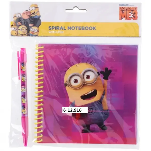 Blok špirála s perom Minions-