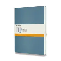 Sešity Moleskine Cahier, XL, linkované, 3 ks - tm. tyrkysové