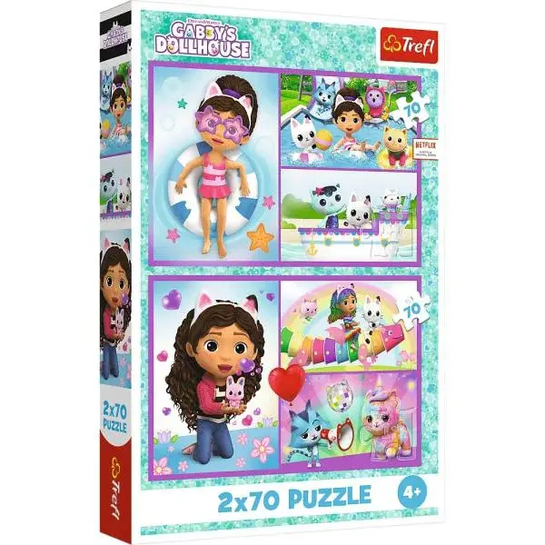 Trefl Puzzle Gabby's Dollhouse 2 x 70 Zahrajte si s Gabby