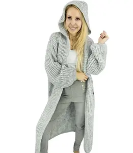 Pri Long warm cardigan sweater thick weave VALERIA