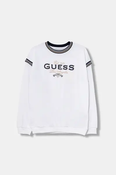 Dětské bavlněné tričko s dlouhým rukávem Guess