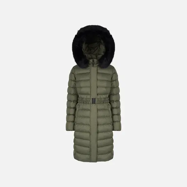 Khaki Women's Down Jacket Geox Catria - Ladies
