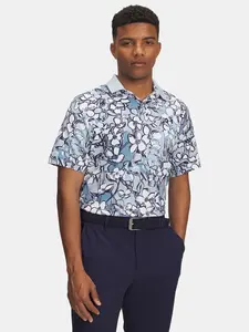 Men's Under Armour UA Drive Chill Printed Polo-BLU T-Shirt - Men's