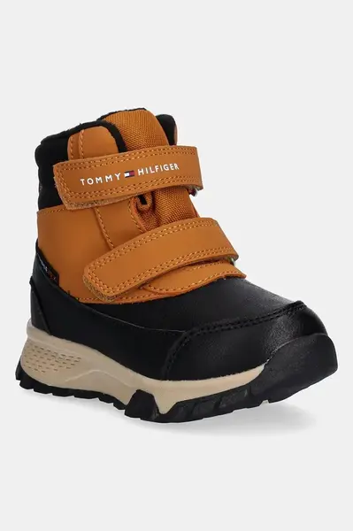 Dětské zimní boty Tommy Hilfiger hnědá barva, T1X5-34134