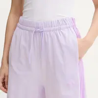 Kraťasy adidas Essentials dámské, fialová barva, s aplikací, high waist, JD0909