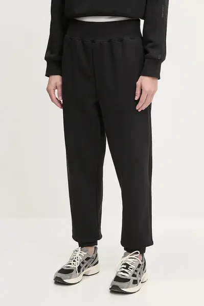 Tepláky Calvin Klein Performance dámské, černá barva, s aplikací, LVGWS5P608