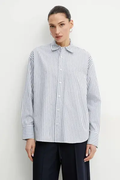 Bavlněná košile MICHAEL Michael Kors bílá barva, relaxed, s klasickým límcem, MS540S4HJ7