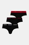 HUGO slipy pánske bavlnené s elastanom HIPBRIEF TRIPLETPACK 3-pak