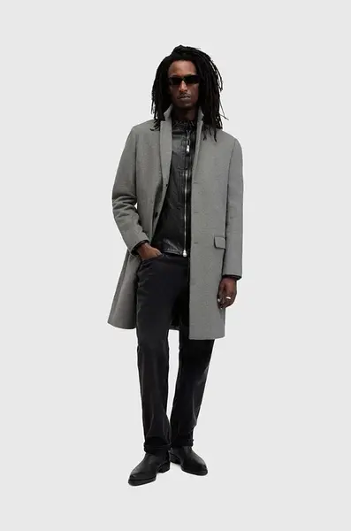 Kabát s prímesou vlny AllSaints HAL COAT
