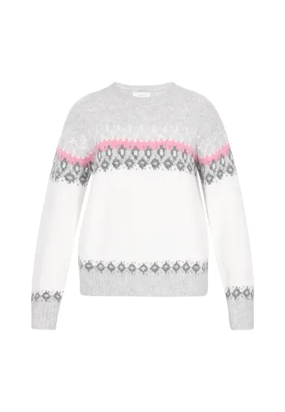 usha BLUE LABEL Sveter  sivá / tmavosivá / svetloružová / biela