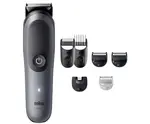 Multifunkční zastřihovač vlasů, vousů a těla Braun Series 5 AIO5520 - šedý + dárek zdarma