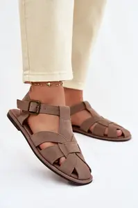 Dámské sandály z přírodního semiše