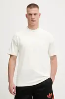 Bavlněné tričko adidas All SZN pánské, béžová barva, s aplikací, JL6552