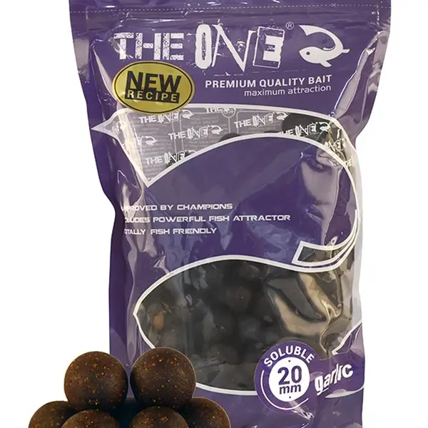 The one boilies rozpustné purple soluble česnek 1 kg - 20 mm