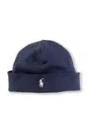 Bavlněná čepice Polo Ralph Lauren tmavomodrá barva, z tenké pleteniny, 320552454003
