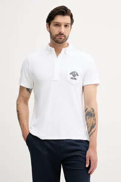 Bavlněné polo tričko Polo Ralph Lauren pánské, bílá barva, 710971068