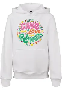 Děti Save And Love Hoody bílá