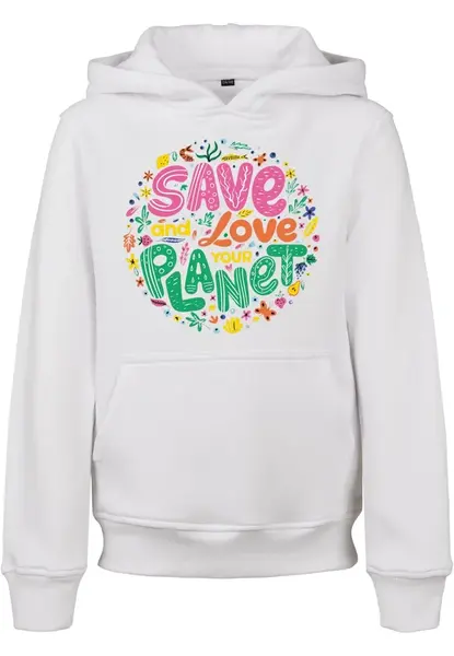 Děti Save And Love Hoody bílá