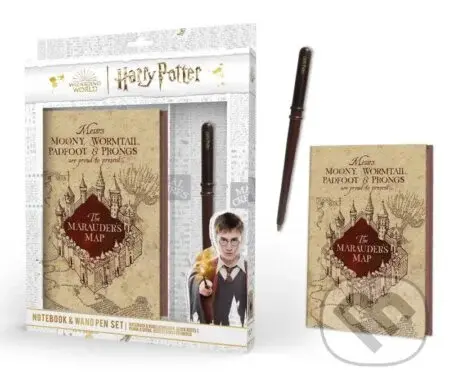 Harry Potter Zápisník A5 s hůlkou Pobertův plánek