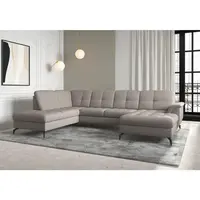 Sit & More SEDACÍ SOUPRAVA, textil, šedohnědá