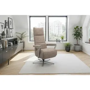 Sit & More RELAXAČNÍ KŘESLO, textil, cappuccino