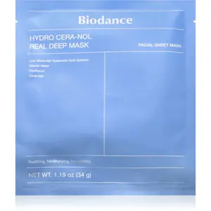 Biodance Hydro Cera-nol Real Deep Mask hydratačná pleťová maska s upokojujúcim účinkom 34 g