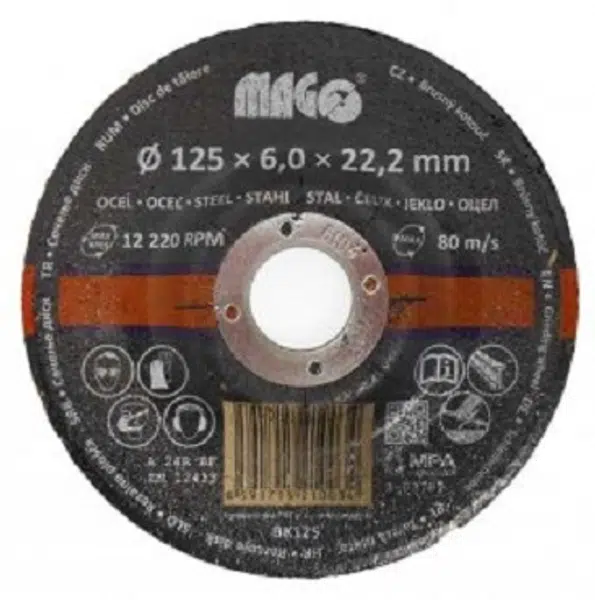 Kotouč brusný na kov 125 x 6 x 22,2 mm - MAGG BK125