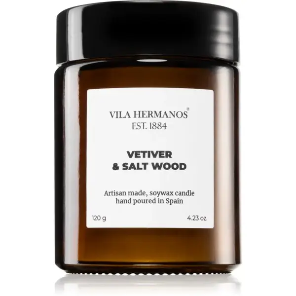 Vila Hermanos Apothecary Vetiver & Salt Wood vonná svíčka 120 g