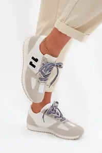 Dámské tenisky s ozdobným šněrováním šedé Henira