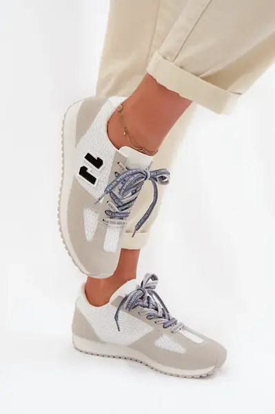 Dámské tenisky s ozdobným šněrováním šedé Henira