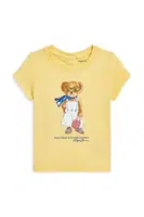 Bavlněné dětské tričko Polo Ralph Lauren žlutá barva, 310965226001