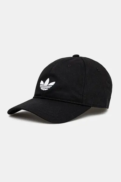 Bavlněná baseballová čepice adidas Originals BASEBALL AC černá barva, s aplikací, JC6023