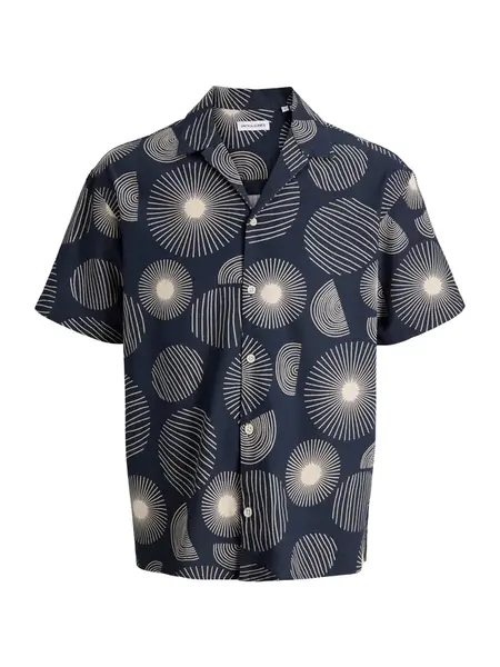 JACK & JONES Košeľa  námornícka modrá / biela