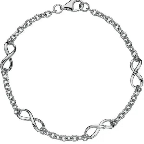 Hot Diamonds Stříbrný náramek s diamantem Infinity DL293